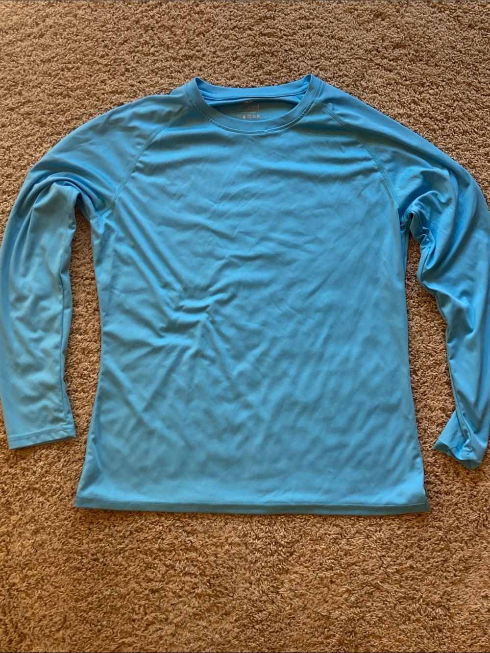 Source Unknown Blue Long Sleeve Men's swim Tee